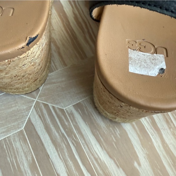 UGG|Cloverdale Espadrille Wedge Sandal in black & tan •••Beachy & Boho Size 9 - Picture 16 of 16